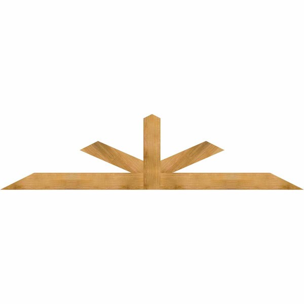 Ekena Millwork Saratoga Rough Sawn Timber Gable Bracket, Western Red Cedar, 108"W x 27"H x 2"D x 6"F, 6/12 Pitch GBW108X27X0206SAR00RWR - main
